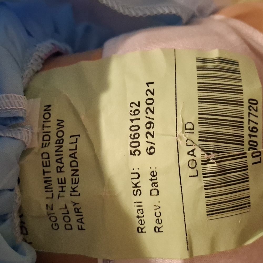 Pottery Barn Kids Limited Edition Rainbow Fairy Gotz Kendall Doll NWOT - Picture 2 of 6